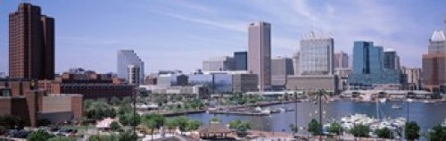Posterazzi USA Maryland Baltimore High angle view of Inner Harbor Poster Print (18 x 6)
