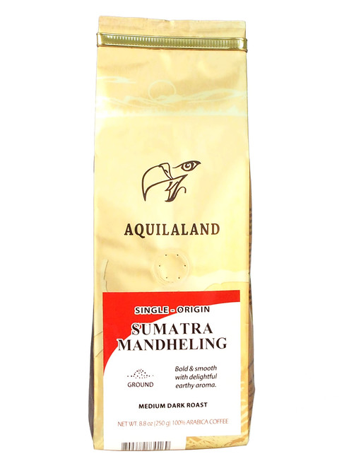 Aquilaland Espresso, Whole Bean Coffee Blend, Dark Roast, 100% Arabica, 8.8 Ounce Bag (Aquilaland Single Origin Sumatra Mandheling, 8.8 Ounce (Ground))