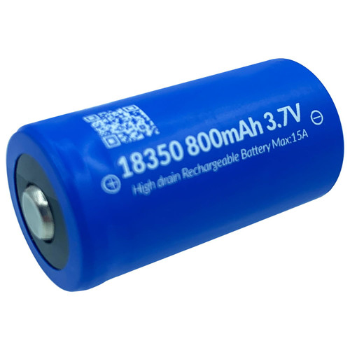 18350 Rechargeable Battery 3.7V Button Top for Flashlights - 4PCS