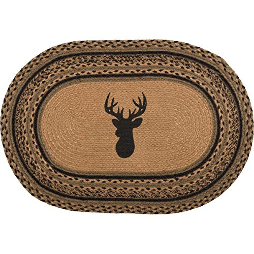 VHC Brands Classic Country Rustic & Lodge Flooring-Trophy Mount Tan Oval Jute Rug, 1'8" x 2'6" VHC Brands Classic Country Rustic & Lodge Flooring-Trophy Mount Tan Oval Jute Rug, 1'8" x 2'6"