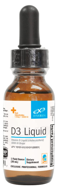 XYMOGEN D3 Liquid - Liquid Vitamin D Drops with Vitamin D3 to Support Immune Health, Bone + Heart Health - 1000 IU VIT D per Drop - Micro-Emulsified for Enhanced Absorption (1 fl oz) XYMOGEN D3 Liquid - Liquid Vitamin D Drops with Vitamin D3 to Support Immune Health, Bone + Heart Health - 1000 IU VIT D per Drop - Micro-Emulsified for Enhanced Absorption (1 fl oz)