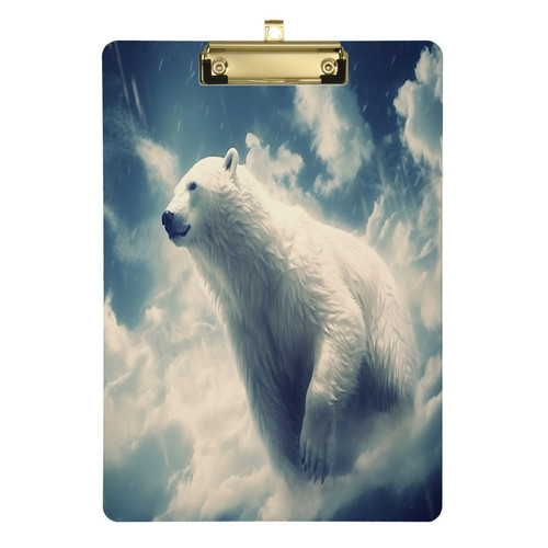 xigua Cute Bear Clipboard Cute Design Letter Size Clipboard A4 Standard Size 9 x 12.5 Inch with Low Profile Metal Clip for Students, Classroom, Office, Women, Kids
