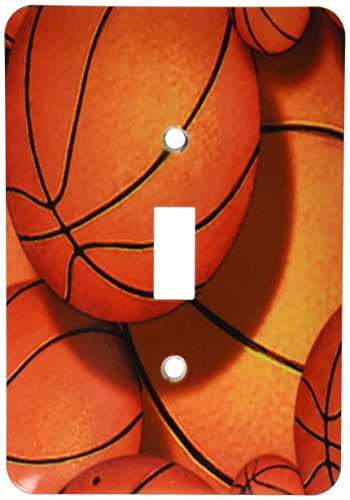 3dRose lsp_63047_1 Basketball Pattern Single Toggle Switch
