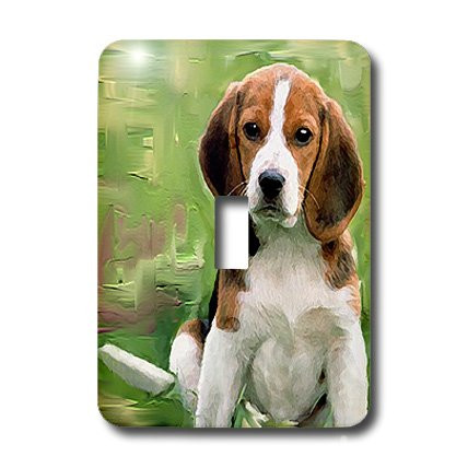 3dRose lsp_4020_1 Beagle Puppy Single Toggle Switch