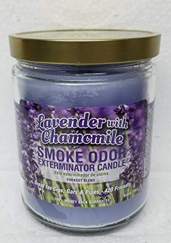 Smoke Odor Exterminator 13oz Jar Candle, Lavender with Chamomile Pack of a Candle.