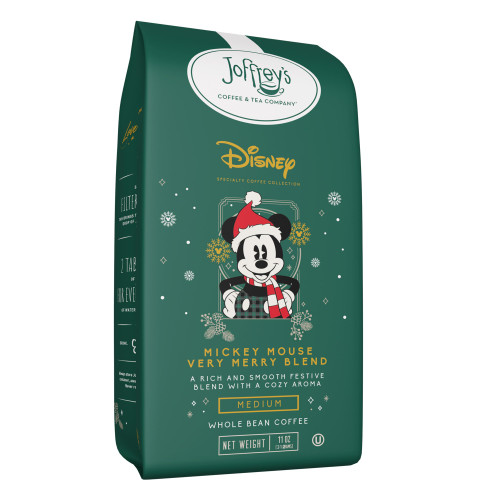 Joffrey's Coffee - Disney Mickey Mouse Very Merry Blend, Disney Specialty Coffee Collection, Artisan Medium Roast, Arabica Coffee Beans, Rich & Robust Flavors, Brew or French Press (Whole Bean, 11oz) Joffrey's Coffee - Disney Mickey Mouse Very Merry Blend, Disney Specialty Coffee Collection, Artisan Medium Roast, Arabica Coffee Beans, Rich & Robust Flavors, Brew or French Press (Whole Bean, 11oz)