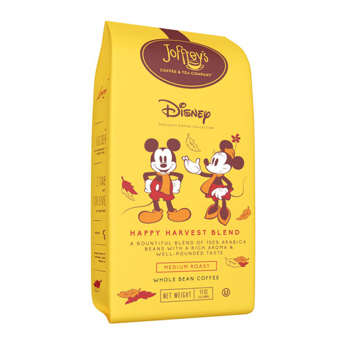 Joffrey's Coffee - Disney Happy Harvest Blend, Disney Specialty Coffee Collection, Artisan Medium Roast, Arabica Coffee Beans, Rich Aroma & Balanced Taste, Brew or French Press (Whole Bean, 11 oz) Joffrey's Coffee - Disney Happy Harvest Blend, Disney Specialty Coffee Collection, Artisan Medium Roast, Arabica Coffee Beans, Rich Aroma & Balanced Taste, Brew or French Press (Whole Bean, 11 oz)