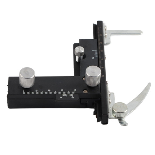 Microscope Movable Caliper Ruler Mechanical Stage Moveable Stage with Scale for Microscope Accessories