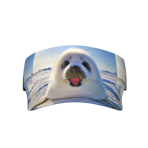 Sports Sun Visor Hats White Cute Seal Gardening Ball Caps Summer Baseball Sun Cap Hat for Women Men