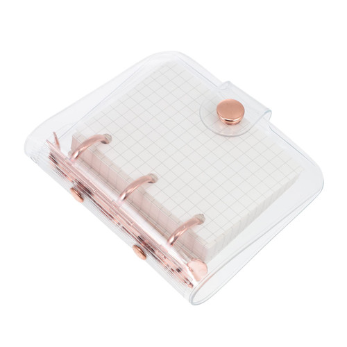 MAGICLULU 2 Sets Mini Notebook Binder Journal Cover Pockets Notebook Aesthetic Binder Travel Notebood Loose Leaf Folder Clear Binder Loose-leaf Notebook Tracking Device Pvc Student Cartoon