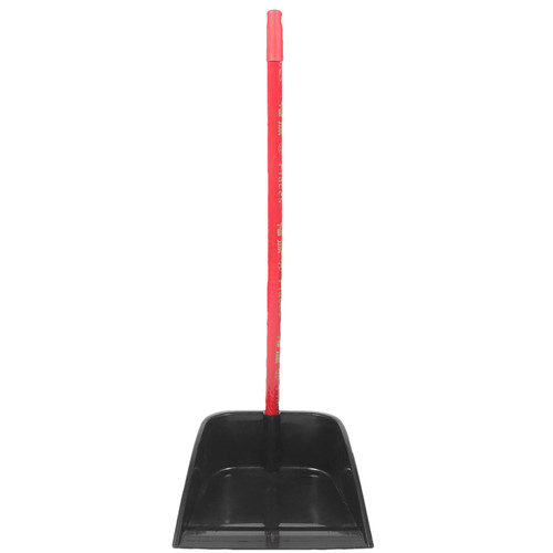 VILLCASE Upright Dustpan Plastic Dust Pan with Long Handle Standing Dust Pan Detachable Shovel Wood Handle Cleaning Shovel 63cm Heavy Duty Garbage Pan for Lobby Kitchen