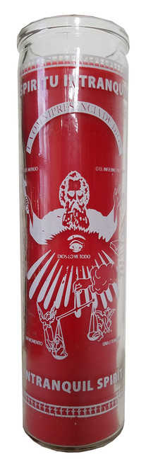 Staci19 Intranquil Spirit (Espiritu Intranquilo) Red Pillar Candle
