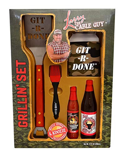 Larry The Cable Guy Holiday Grillin Set, Bring The Red Neck Out Git R Done