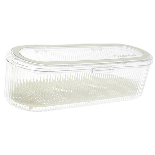 STOBAZA Flatware Plastic Tray with Lid Kitchen Cutlery Box Utensil Drawer Organizer Silverware Countertop Storage Container Tableware Drainer Box for Chopsticks