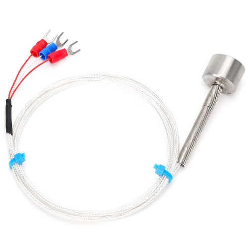 Temperature Sensor, PT100 Magnetic Temperature Sensor High Measuring Accuracy Waterproof Adsorption Thermistor, Industrial Temperature Sensors (5m)
