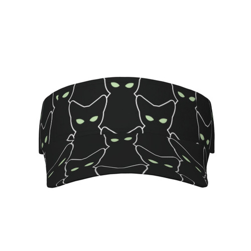 Sport Sun Visor Hats Cute Cat (6) Adjustable Empty Top Baseball Cap Sun Caps for Men Women