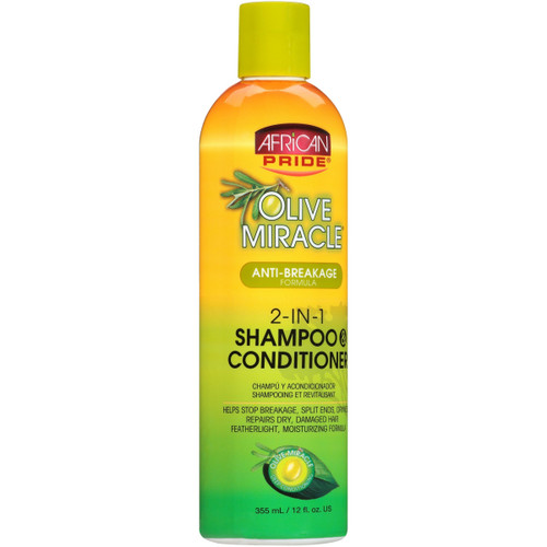 African Pride Olive Miracle 2-in-1 Shampoo & Conditioner 12 oz (Pack of 2) African Pride Olive Miracle 2-in-1 Shampoo & Conditioner 12 oz (Pack of 2)