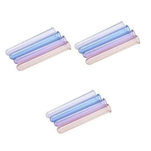 TEHAUX 12 Pcs Craft Test Lab Test Racks Party Test Tubes Clear Test Tubes Round Bottom Test Test for Wine Making Test Bottle Cocktail