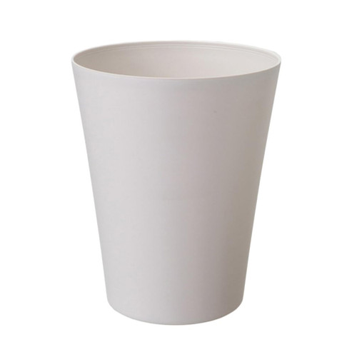 Hohopeti Garbage Recycling Container Trash Can Waste Paper Basket Waste Container Garbage Container Round Wastebasket White