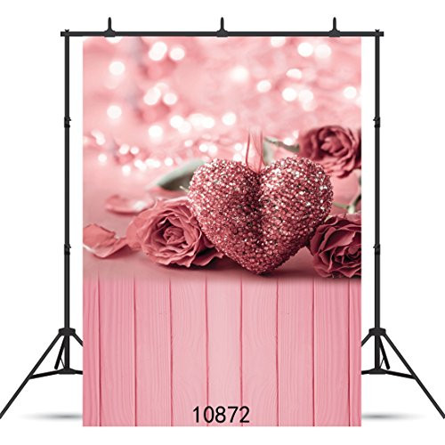 WOLADA 5x7ft Valentine's Day Vinyl Photography Backdrops Newborns Vinyl Customized Background Studio Props 10872