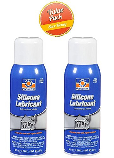 Permatex 80070 Silicone Spray Lubricant, 10.25 oz. net Aerosol Can, 2 pack Permatex 80070 Silicone Spray Lubricant, 10.25 oz. net Aerosol Can, 2 pack