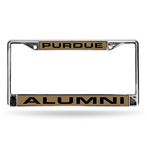 Rico Industries NCAA Purdue Boilermakers Laser Cut Inlaid Standard License Plate Frame, Chrome, 6" x 12.25" Rico Industries NCAA Purdue Boilermakers Laser Cut Inlaid Standard License Plate Frame, Chrome, 6" x 12.25"