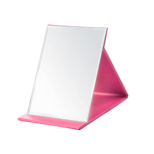 Ipetboom Hand Held Mirror Portable Folding Vanity Mirror Dresser Makeup Mirror Portable Pu Leather Mirror Pu Leather Makeup for Makeup Small Handheld Dressing Table Travel Dresser Mirror