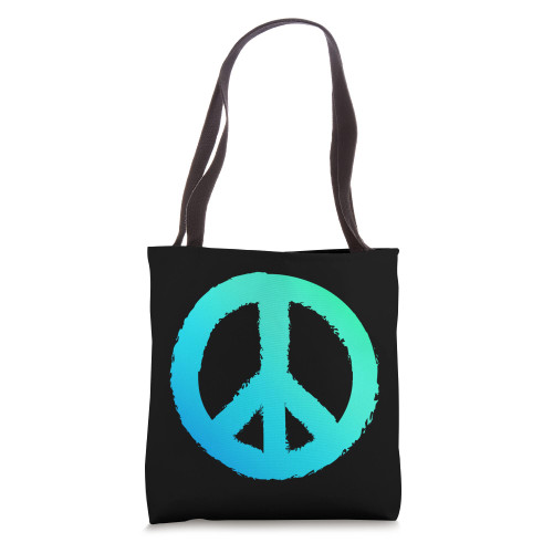 Gradient Peace Symbol Men Peace Sign Tote Bag