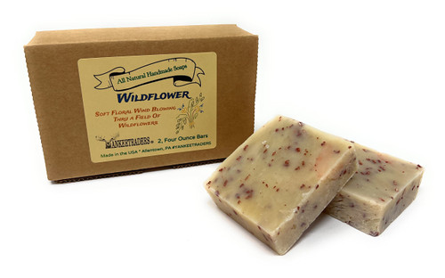 YANKEETRADERS Wildflowers Soap - All Natural, Vegan, Handmade Soaps / 2, 4 Oz. Bars