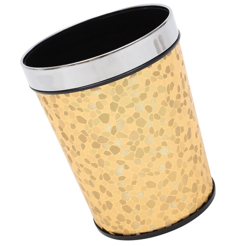 IMIKEYA Open Trash Can Toillet Paper Bin Waste Paper Basket Vintage Trash Can Garbage Container Can Waste Bin Plastic Trash Can Bathroom Wastebasket No Cover Leather Container Tank Office
