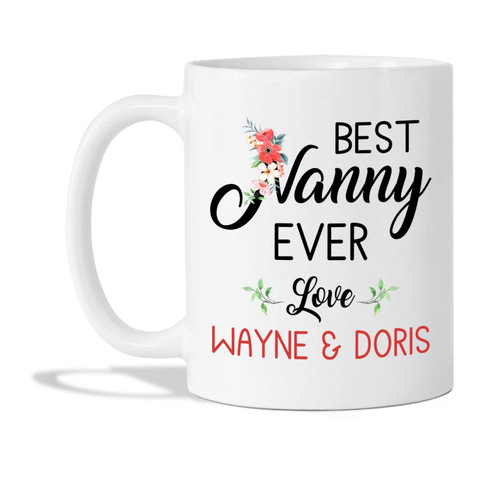 Best Nanny Ever Love Mug, Personalized Nanny Mug, Custom Nanny Mug With Names, Nanny Coffee Mug, Nanny Gifts, New Nanny Mug, Gifts For Nanny, Nanny Mug For Grandma, White Mug 11oz, 15oz Best Nanny Ever Love Mug, Personalized Nanny Mug, Custom Nanny Mug With Names, Nanny Coffee Mug, Nanny Gifts, New Nanny Mug, Gifts For Nanny, Nanny Mug For Grandma, White Mug 11oz, 15oz