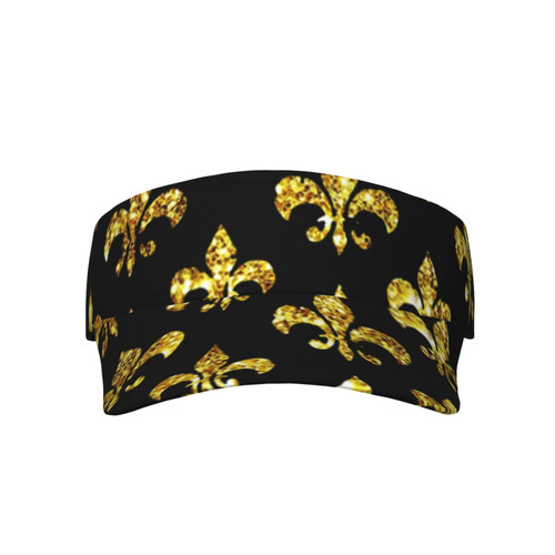 Sport Sun Visor Hats Mardi-Gras-Golden Adjustable Empty Top Baseball Cap Cotton Ball Caps for Women and Men