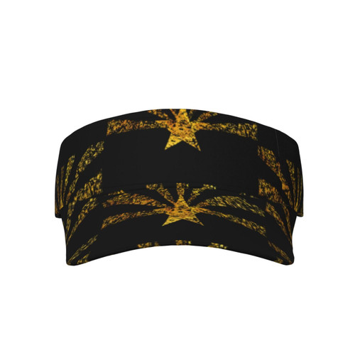 Sport Sun Visor Hats Arizona-State-Flag-Gold Adjustable Empty Top Baseball Cap Cotton Ball Caps for Women and Men