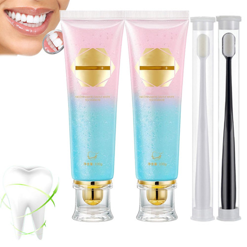 Nicotinamide Whitening Toothpaste, Nicotinamide Dazzling Whitening Toothpaste, Dazzling White Toothpaste, Toothpaste Remove Stain and Whitening, Teeth Whitening Toothpaste (2PCS)