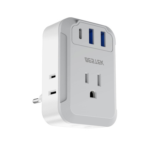 European Travel Plug Adapter, Type-C Power Plug with 4 Outlets, 3 USB C Charger Adaptor, US to Most of Europe EU Iceland Spain Italy France Germany, Cruise Approved European Travel Plug Adapter, Type-C Power Plug with 4 Outlets, 3 USB C Charger Adaptor, US to Most of Europe EU Iceland Spain Italy France Germany, Cruise Approved