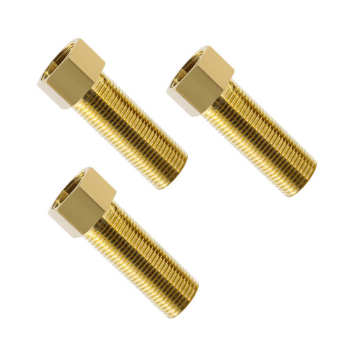 YOGULGUL Extension Brass Pipe Fitting 1/2" Female to 1/2" Male Pipe Hex Bushing Adapter Converter Adapter Male Pipe Extension Connector Fitting Female Length 70 mm?3PCS?