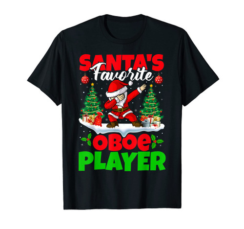 Xmas Dabbing Santa's Favorite Oboe Player Christmas T-Shirt Xmas Dabbing Santa's Favorite Oboe Player Christmas T-Shirt