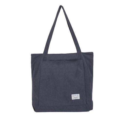 Valleycomfy Corduroy Tote Bag for Women Hobo Shoulder Bag Large Handbag for Travel Work Shopping,Grey