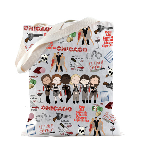 TSOTMO Chicago City Bag Illinois Chicago Lovers Gift Chicago Trip Vacation Bag For Traveler Chicago Bachelorette Party Gift (Chicago Tote)