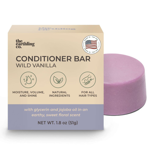 The Earthling Co. Conditioner Bar - Promote Hair Growth, Strengthen & Moisturize All Hair Types - Paraben & Sulfate Free formula with Natural Ingredients for Dry Hair (Wild Vanilla, 1.8 oz) The Earthling Co. Conditioner Bar - Promote Hair Growth, Strengthen & Moisturize All Hair Types - Paraben & Sulfate Free formula with Natural Ingredients for Dry Hair (Wild Vanilla, 1.8 oz)