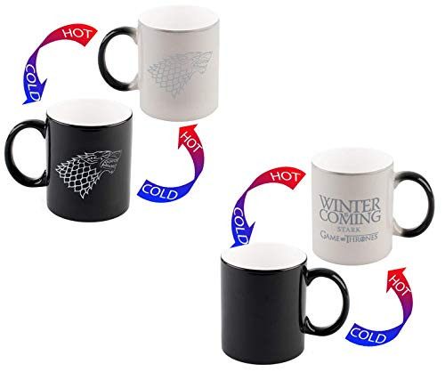 Game Of Thrones Mug - Color Changing 11oz Premium Mug Gift - Winter is Coming - Stark - by Fast and Produce
