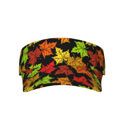 Sports Sun Visor Hats Autumn Maple Leaf Ball Caps Empty Top Adjustable Baseball Sun Cap Hat for Women Men