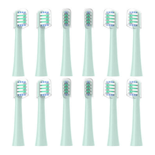 Replacement Toothbrush Heads Compatible with Colgate Hum Connected Smart Battery Toothbrush Refill Head, Teal, 12 Pack