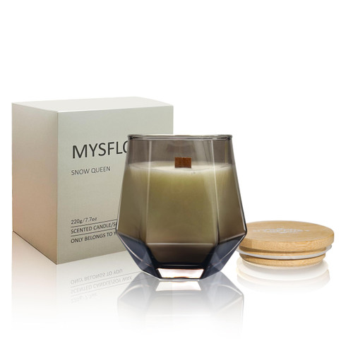 Mysflosy Home Scented Candle with Lid, Wood Wick Candles, Natural Soy Wax Aromatherapy Candle, 40 Hours Burn Time, 7.7 Ounce Mysflosy Home Scented Candle with Lid, Wood Wick Candles, Natural Soy Wax Aromatherapy Candle, 40 Hours Burn Time, 7.7 Ounce