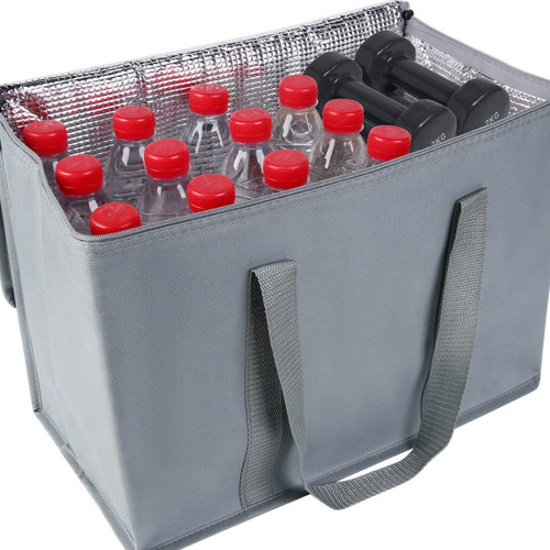 musbus Insulated Car Trunk Organizer, Storage Collapsible Multi Compartment Car Organizer, SUV Trunk Organizer, Non Slip Bottom, Adjustable Securing Straps, Foldable Cover Grocery shopping bags,