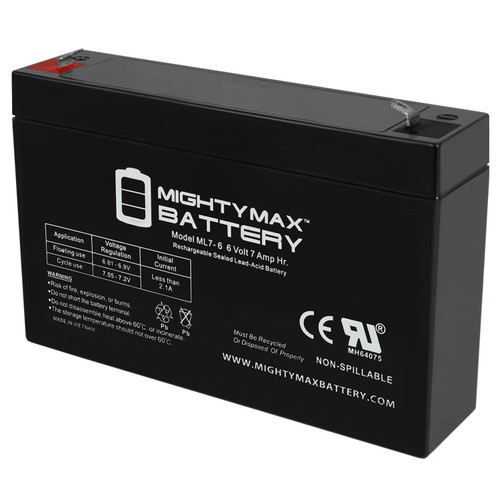 Mighty Max Battery 6V 7Ah SLA Replacement Battery for Carpenter Watchman 713524