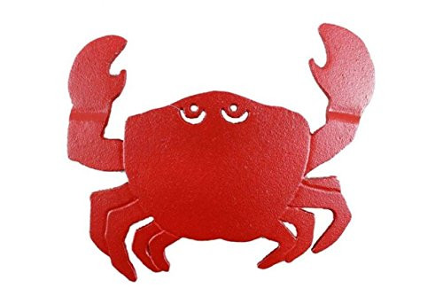 Rustic Red Cast Iron Crab Trivet 11 Inch - Crab Decoration - Coastal Living