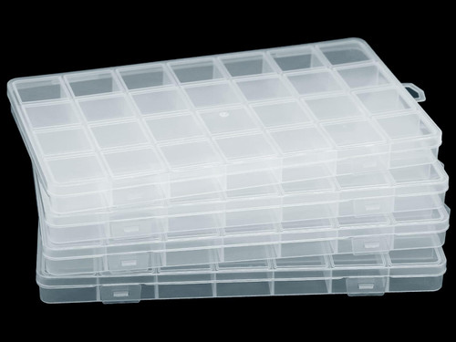 JESEP YONG 4Packs 28 Grids Bead Organizer Plastic Organizer Box with Fixed Dividers-Jewelry, Accessories, and Small Parts Container Clear Box for Jewerly Beads, Sewing, Drawing. JESEP YONG 4Packs 28 Grids Bead Organizer Plastic Organizer Box with Fixed Dividers-Jewelry, Accessories, and Small Parts Container Clear Box for Jewerly Beads, Sewing, Drawing.