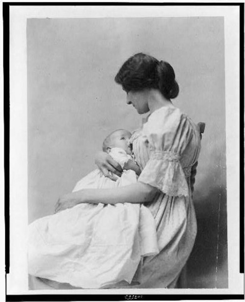 HistoricalFindings Photo: Maternity,Children,Infants,Holding,Rocking,Chair,familys,Babies,Dress,c1900