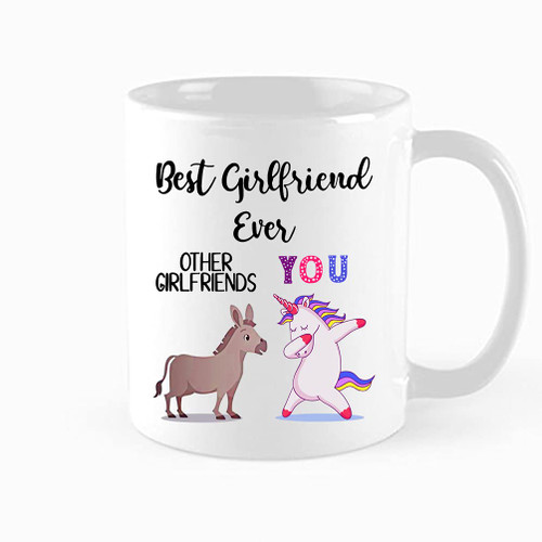Funny Coffee Mug, Best Girlfriend Ever Unicorn Mug, Girlfriend's Birthday Gift, Funny Gift for Girlfriend, Valentine Gift for Her, Anniversary, Christmas gifts, 11 oz Novelty Mug